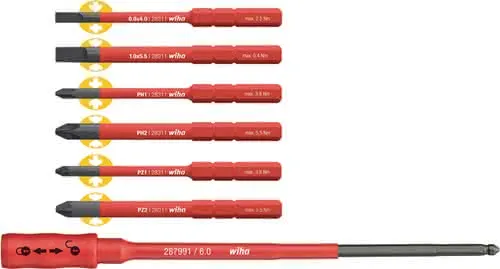 Wechselklingensatz slimBit Pk.7-tlg.Torque/Schlitz/Phillips/Pozidri