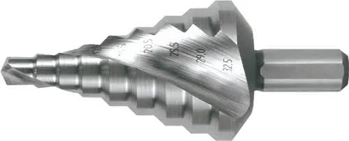 Stufenbohrer Bohrber.6,5-32,5mm HSS Spiralnut Z.2 Stufen 9 RUKO