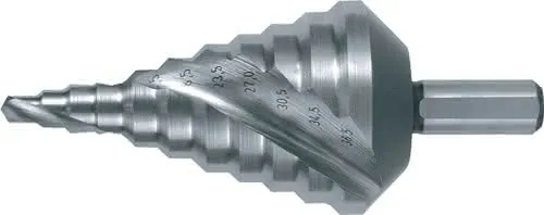 Stufenbohrer Bohrber.5,3-38,5mm HSS Spiralnut Z.2 Stufen 11 RUKO