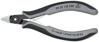 Präzisionselektronikseitenschneider L.125mm Form 3 Facette ja,sehr kl. ESD