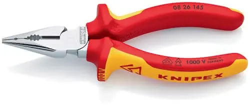 Spitzkombizange L.145mm Mehrkomp.-Hülle verchr.VDE KNIPEX