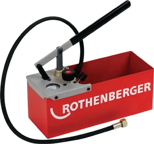 Prüfpumpe TP 25 0-25bar R 1/2 Zoll Saugvolumen p.Hub ca.16 ml ROTHENBERGER