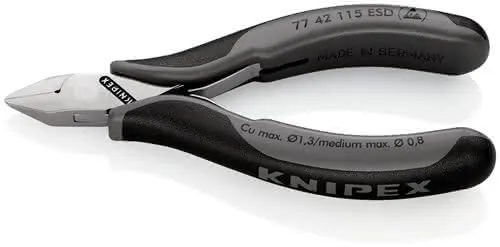 Elektronikseitenschneider L.115mm Form 4 Facette nein spiegelpol.KNIPEX