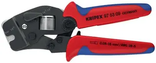 Crimpzange L.190mm 0,08-10,0+16 (AWG 28-5 ) mm² brün.2K-Hülle KNIPEX