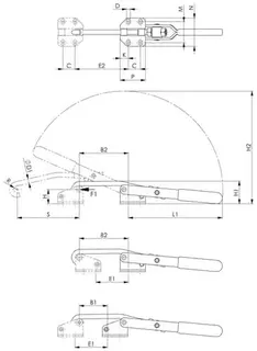 Verschlussspanner Nr.6847 Gr.1 horiz.AMF AMF