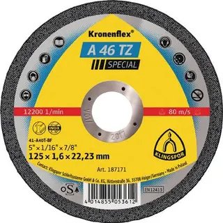 Trennscheibe A 46 TZ Special D180x1,6mm ger.INOX Bohr.22,23mm KLINGSPOR