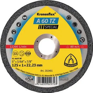 Trennscheibe A 60 TZ Special D115x1mm ger.INOX Bohr.22,23mm KLINGSPOR