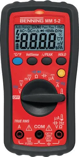 Multimeter MM 5-2 0,1 mV-600 V AC/DC TRUE RMS BENNING