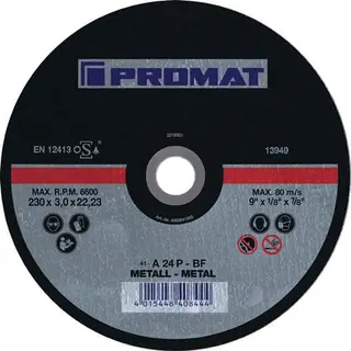 Trennscheibe D180x3mm ger.STA Bohr.22,23mm PROMAT