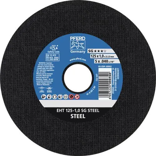 Trennscheibe SG STEEL D180x3,2mm ger.STA Bohr.22,23mm PFERD