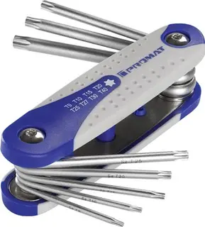 Schraubendrehersatz 8-tlg.Handklapphalter T9-T40 S2-Stahl