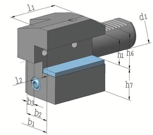 Axialwerkzeughalter C3 DIN 69880 VDI30 re.Überkopf PROMAT