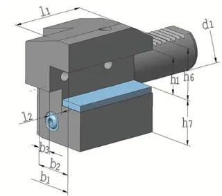 Axialwerkzeughalter C3 DIN 69880 VDI30 re.Überkopf PROMAT