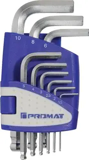 Winkelschraubendrehersatz Imbus 9-tlg.Ku.-Halter SW 1,5-10mm kurz