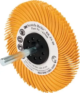 Radialbürstenscheibe BB-ZS Typ C D.50,8mm K.80 gelb 15000min-¹ 3M