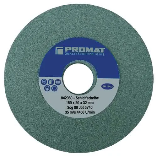 Schleifbockscheibe Ø150xB25x32mm fein 80 Form A SCg PROMAT