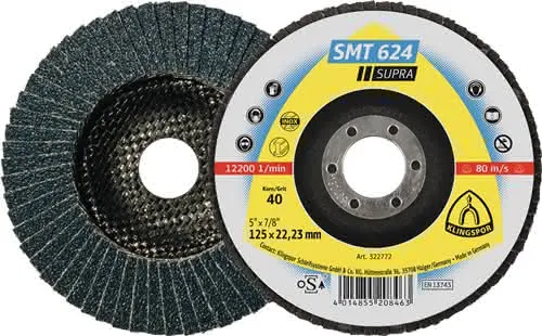 Fächerscheibe SMT 624 Supra D.125mm K.40 12Grad kon.INOX ZK