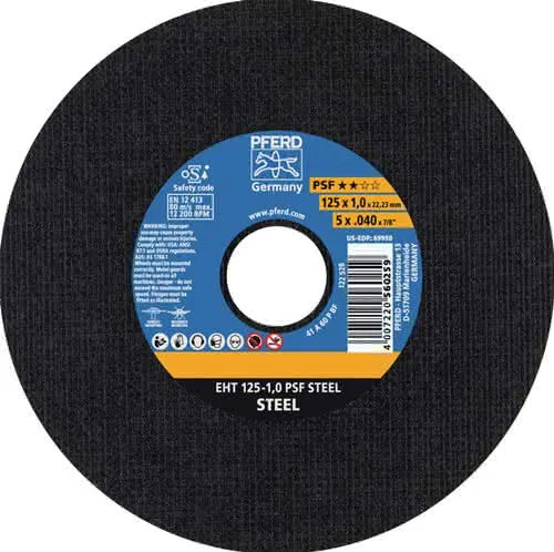 Trennscheibe PSF STEEL D115x2,4mm gekr.STA Bohr.22,23mm PFERD