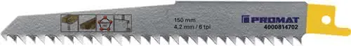 Säbelsägeblatt L.150mm B.19mm TPI 6 4,2mm gefr.,geschr.,schräg gesch.5