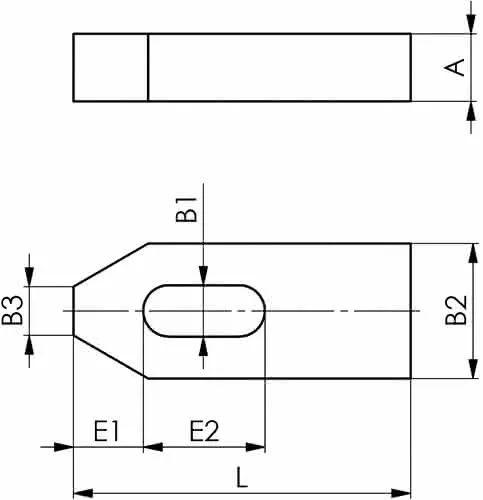 Spanneisen DIN 6314 f.T-Nut 8mm L.60mm AMF