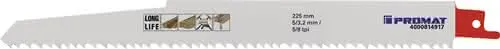 Säbelsägeblatt L.225mm B.22mm TPI 5/8 5/3,2mm 3 St./Karte