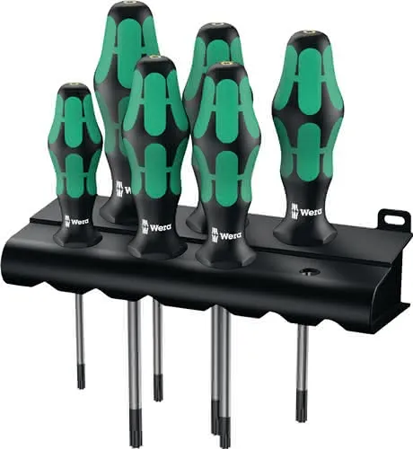 Schraubendrehersatz 367/6 TORX BO 6-tlg.TORX® m.Bohr.2K-Griff Rundkl.WERA