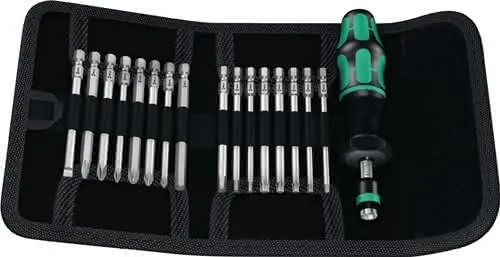 Drehmomentschraubendrehersatz KK 60 Torque 17-tlg.1,2-3 Nm einstellb.WERA