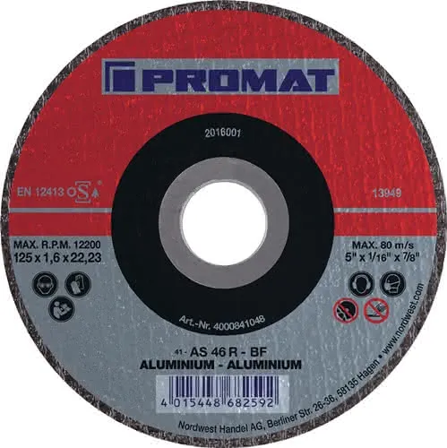 Trennscheibe D125x1mm ger.Alu.Bohr.22,23mm PROMAT