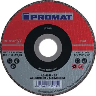 Trennscheibe D125x1,6mm ger.Alu.Bohr.22,23mm PROMAT