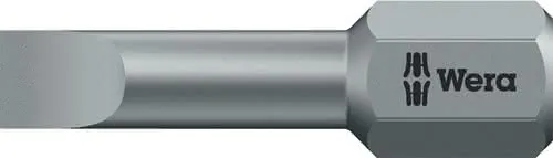 Bit 800/1 TZ f.Schlitzschrauben 8mm L.25mm 1/4 Zoll C6,3 1,6mm zähhart,TZ