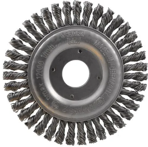 Pipelinebürste D.115mm Drahtstärke 0,5mm STA 6mm 12500min-¹ OSBORN