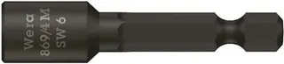 Steckschlüsseleinsatz 869/4M m.6-KT.-Antr.SW 6mm L.50mm m.Magnet WERA