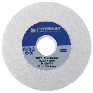 Schleifbockscheibe Ø125xB20x32mm fein 80 Form A AlOxid PROMAT
