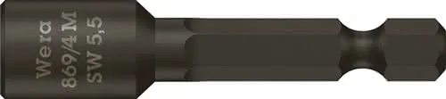 Steckschlüsseleinsatz 869/4M m.6-KT.-Antr.SW 5,5mm L.50mm m.Magnet