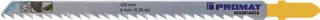 Stichsägeblatt Gesamt-L.132mm Zahnt.4mm HCS 5 St./Karte PROMAT