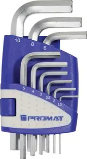 Winkelschraubendrehersatz Imbus 9-tlg.Ku.-Halter SW 1,5-10mm kurz PROMAT