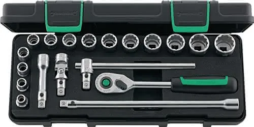Steckschlüsselsatz 45/14/5i QR 19-tlg.3/8 Zoll SW 8-22mm Z.80 12KT