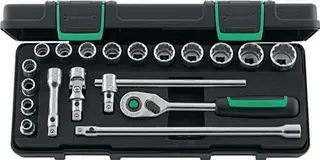 Steckschlüsselsatz 45/14/5i QR 19-tlg.3/8 Zoll SW 8-22mm Z.80 12KT