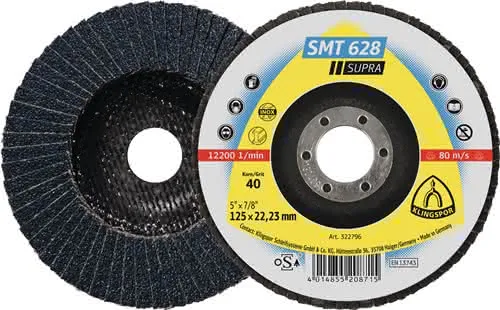Fächerscheibe SMT 628 Supra D.115mm K.60 fl.INOX ZK KLINGSPOR