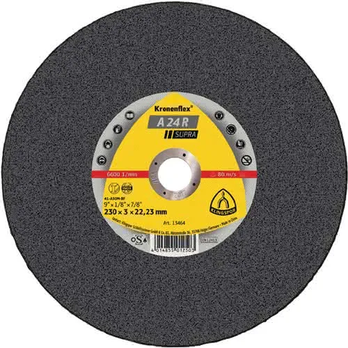 Trennscheibe A 24 R Supra D125x2,5mm gekr.STA Bohr.22,23mm KLINGSPOR