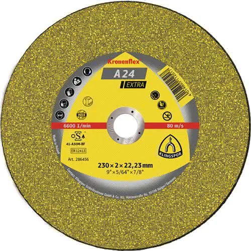 Trennscheibe A 24 Extra D180x3mm ger.STA Bohr.22,23mm KLINGSPOR