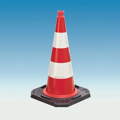 Leitkegel TL H.750mm BAST geprüft,2 Streifen G. 5,80 kg,45x45 cm