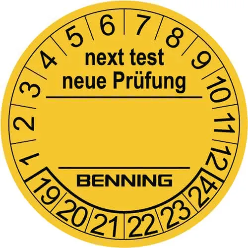 Prüfplaketten D.30mm RL 300St. BENNING