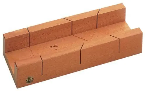 Gehrungsschneidlade L300xB62xH37mm Rotbuchenholz lack.