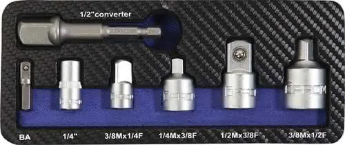 Adaptersatz 7-tlg.1/4-1/2 Zoll inkl.Maschinenadapter PROMAT