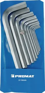 Winkelschraubendrehersatz Imbus 10-tlg. Ku.-Tasche SW 2-14mm kurz