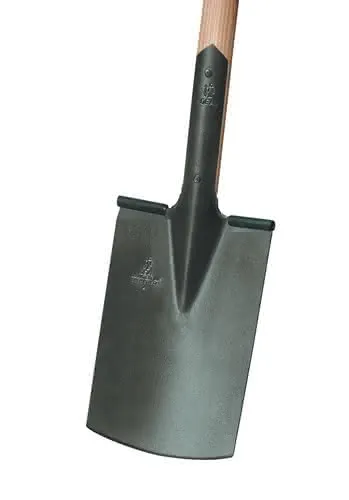 Bauspaten 285x185/180mm Gr.2 Gärtner Form m.Trittschutz u.Eschen-T-Stiel