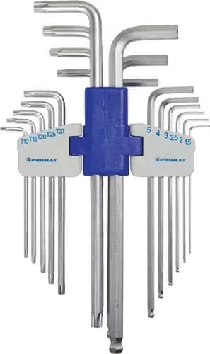 Winkelschraubendrehersatz Torx 18-tlg. Ku.-Halter SW 1,5-10 mm-T10-T50