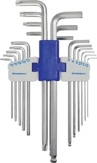 Winkelschraubendrehersatz Torx 18-tlg. Ku.-Halter SW 1,5-10 mm-T10-T50