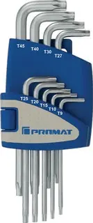 Winkelschraubendrehersatz Torx 9tlg. T9-T45 Ku.-Halter PROMAT